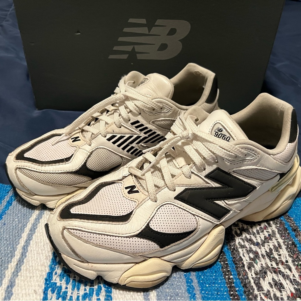 New Balance Men's 9060 White & Black Sneakers Size 12